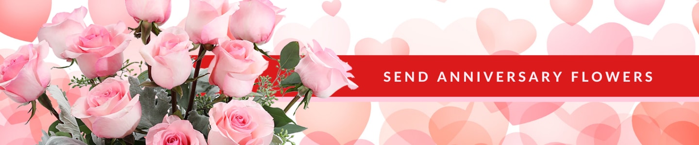 Send Anniversary Flowers banner that links to Anniversary Flowers category.